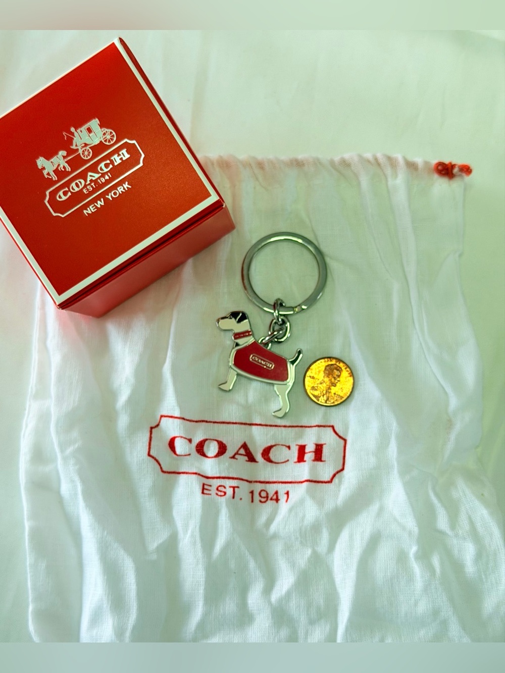 Vintage Coach Jack Russell Terrier Bag Charm (Style #7321). NWOT